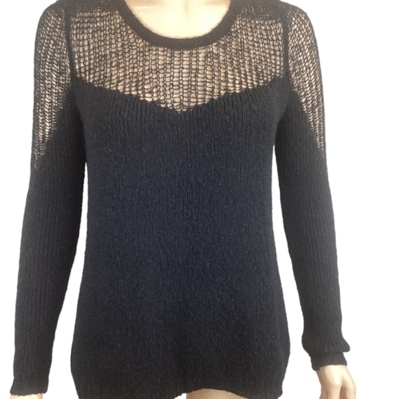 Ulla Johnson Pullover Black Wool Alpaca Scoop Neck‎ Sweater Super soft size P 0 - Picture 5 of 8